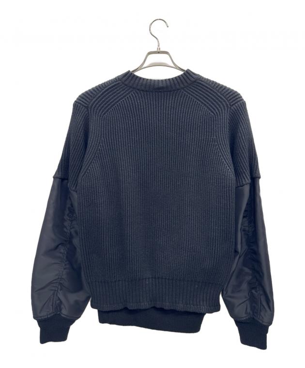 中古・古着通販】sacai (サカイ) ナイロンツイル ドッキングニット