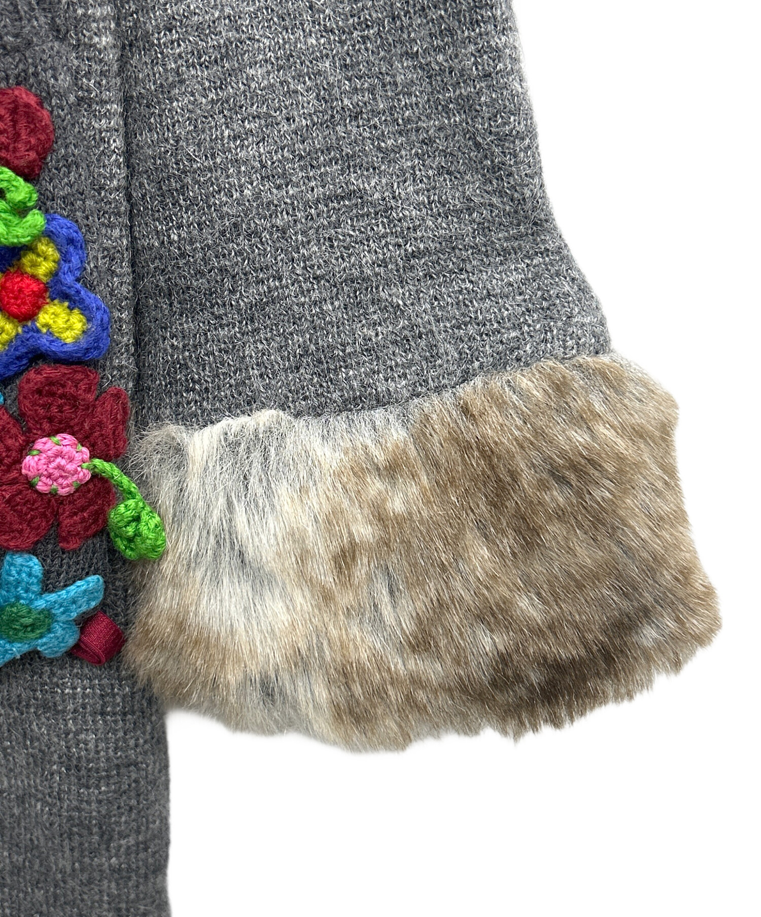 中古・古着通販】OLLEBOREBLA (アルベロベロ) ニットコート グレー