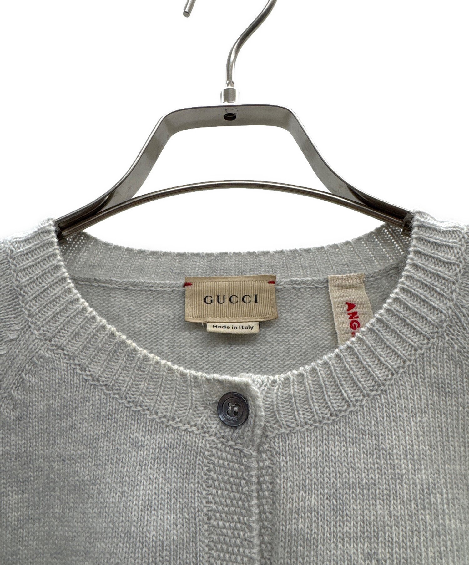 中古・古着通販】GUCCI (グッチ) Wool Cardigan グレー サイズ:12