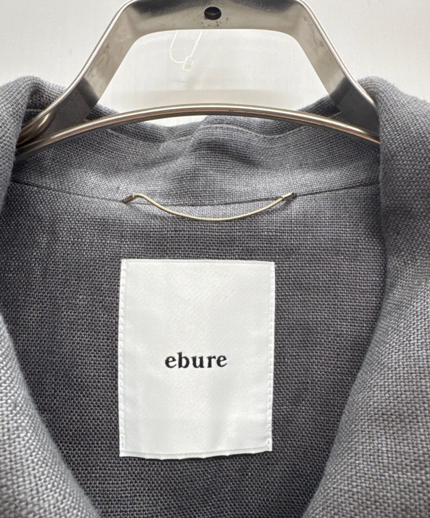 中古・古着通販】ebure (エブール) ミディアムリネン ジレ グレー