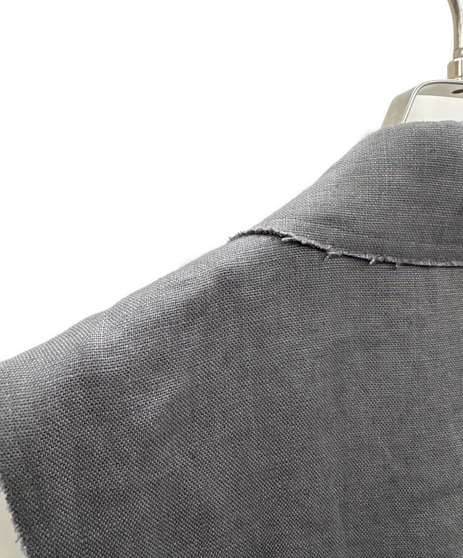 中古・古着通販】ebure (エブール) ミディアムリネン ジレ グレー