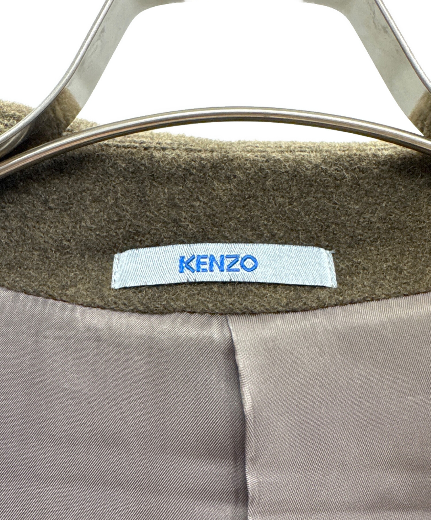 中古・古着通販】KENZO (ケンゾー) ウールコート オリーブ サイズ:2