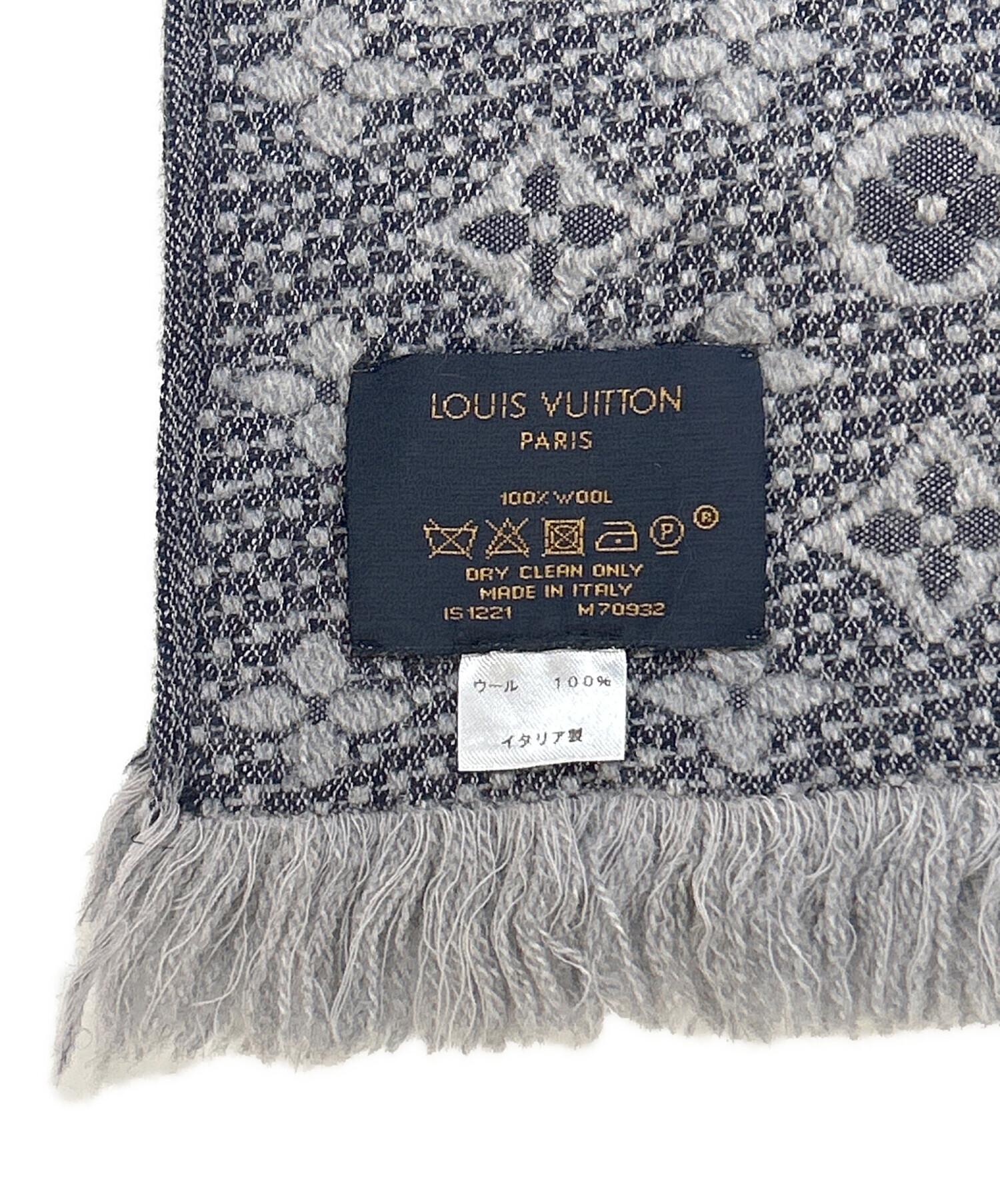 中古・古着通販】LOUIS VUITTON (ルイ ヴィトン) マフラー グレー