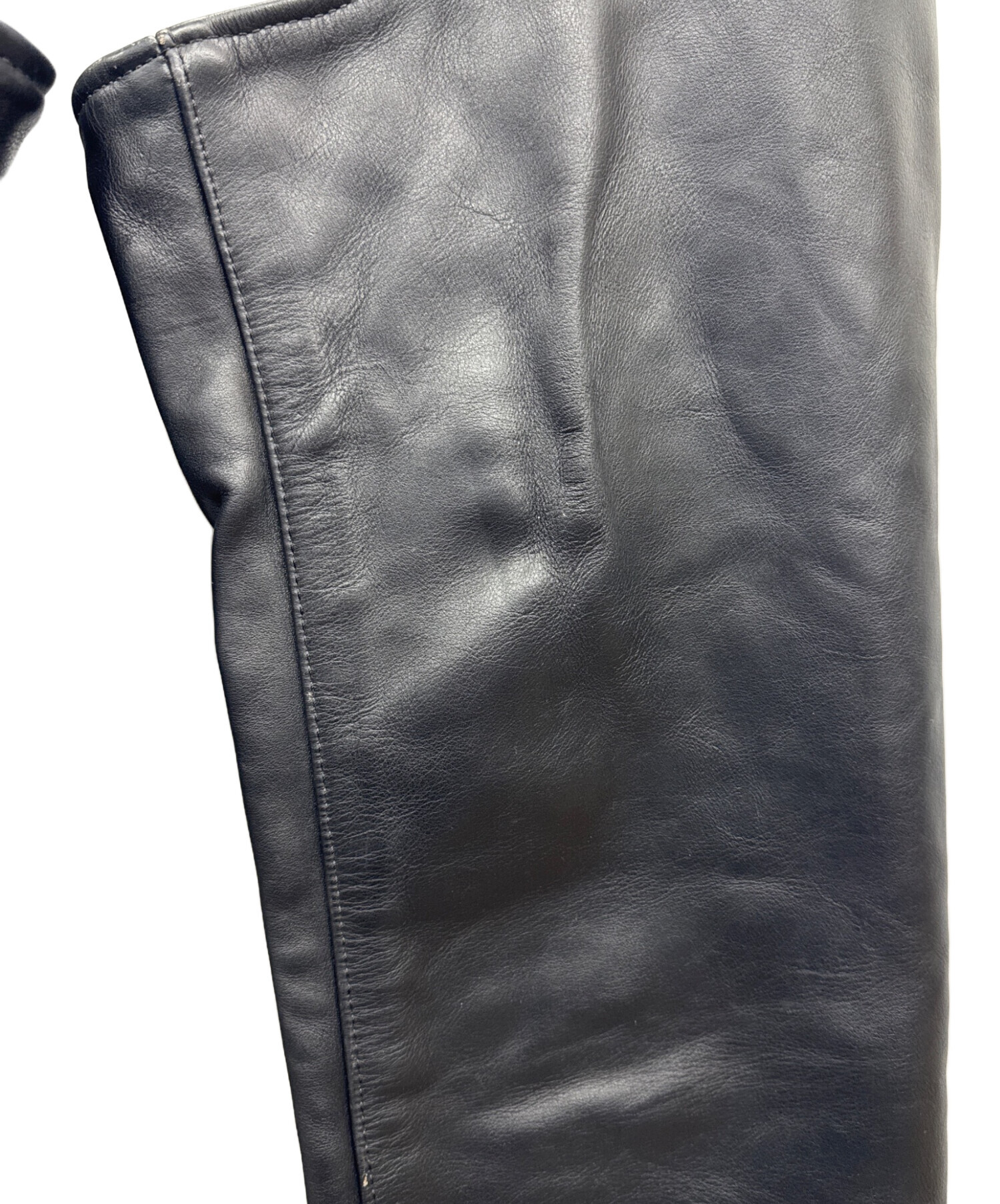 中古・古着通販】VANSON (バンソン) レザーチャップス ブラック サイズ