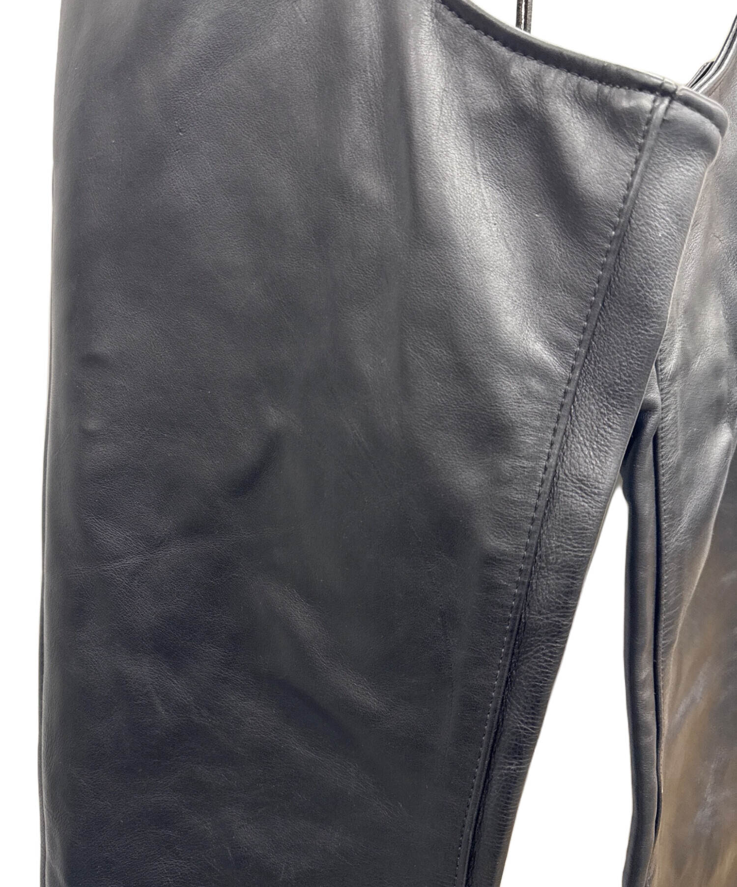 中古・古着通販】VANSON (バンソン) レザーチャップス ブラック サイズ
