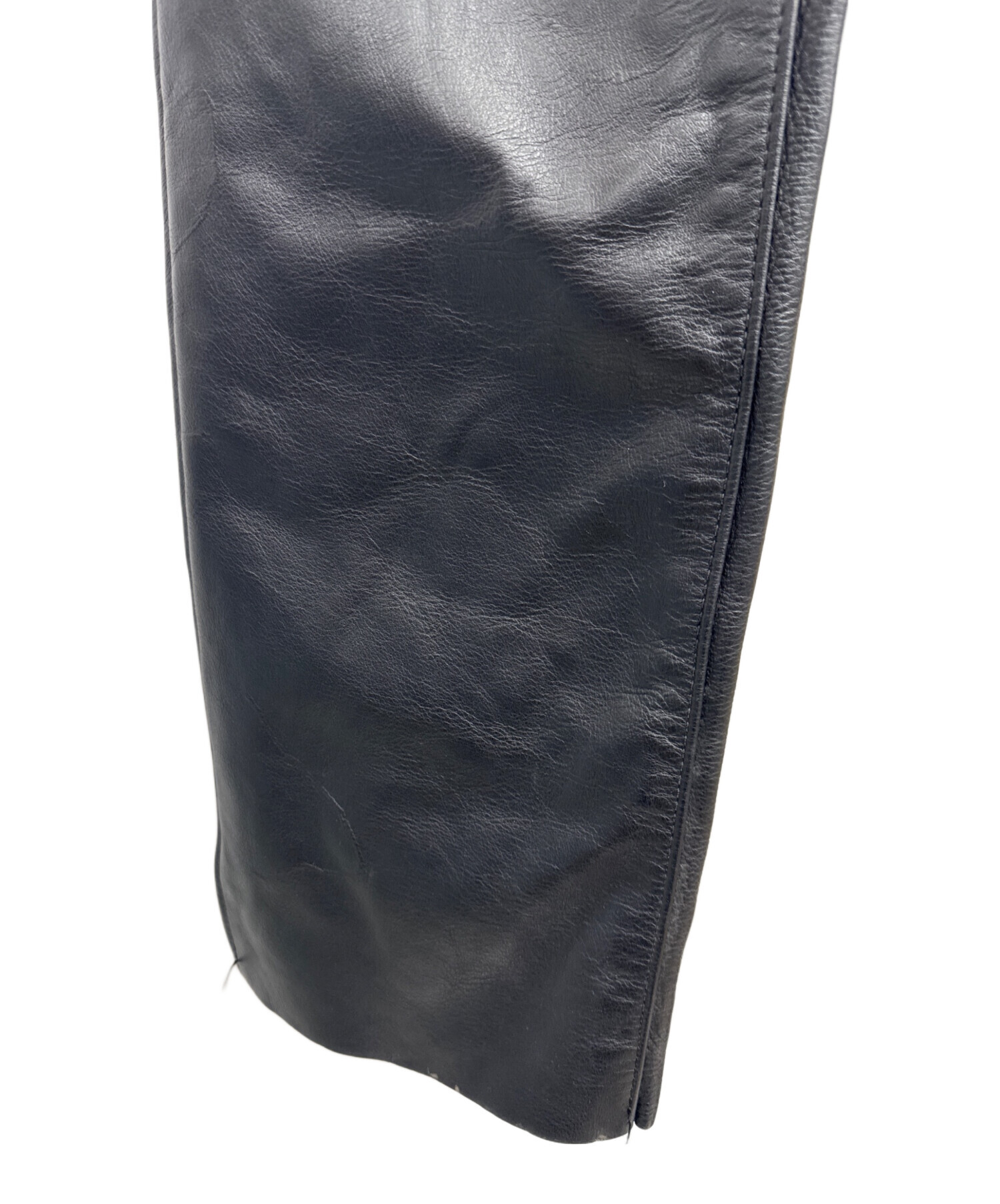 vanson Leathers バイクチャップス 22サイズ 黒 中古・古着通販】VANSON (バンソン) レザーチャップス ブラック サイズ