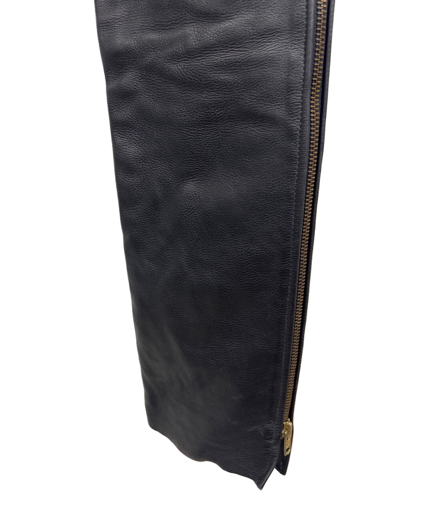 中古・古着通販】VANSON (バンソン) レザーチャップス ブラック サイズ
