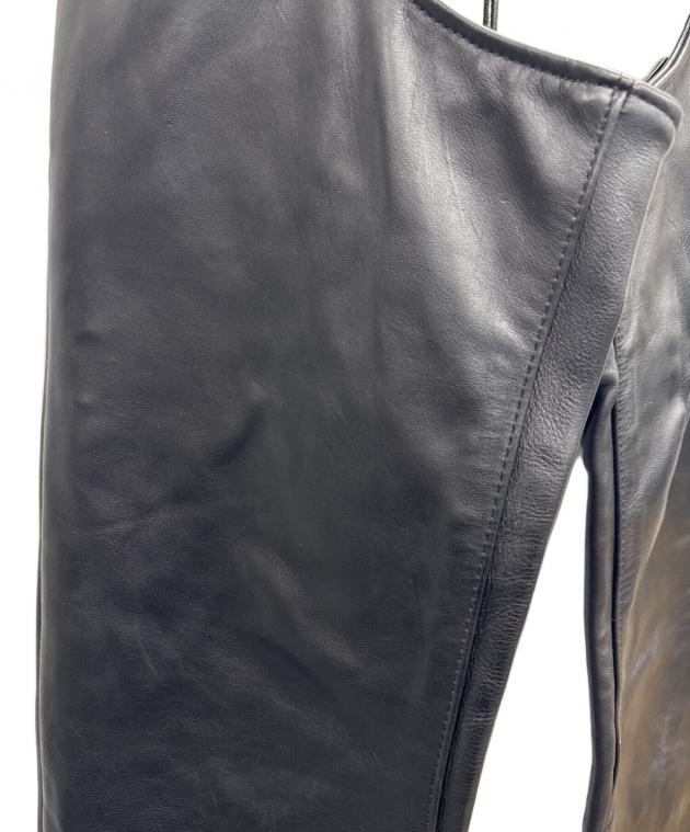 中古・古着通販】VANSON (バンソン) レザーチャップス ブラック サイズ