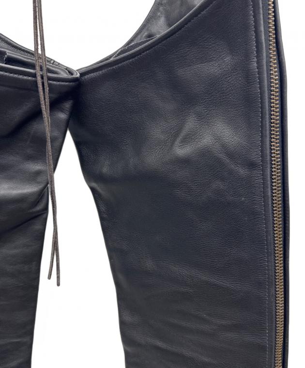 中古・古着通販】VANSON (バンソン) レザーチャップス ブラック サイズ