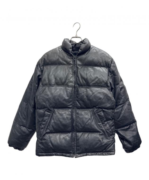 中古・古着通販】Schott (ショット) レザーダウンジャケット ブラック
