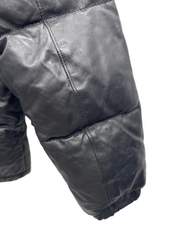 中古・古着通販】Schott (ショット) レザーダウンジャケット ブラック