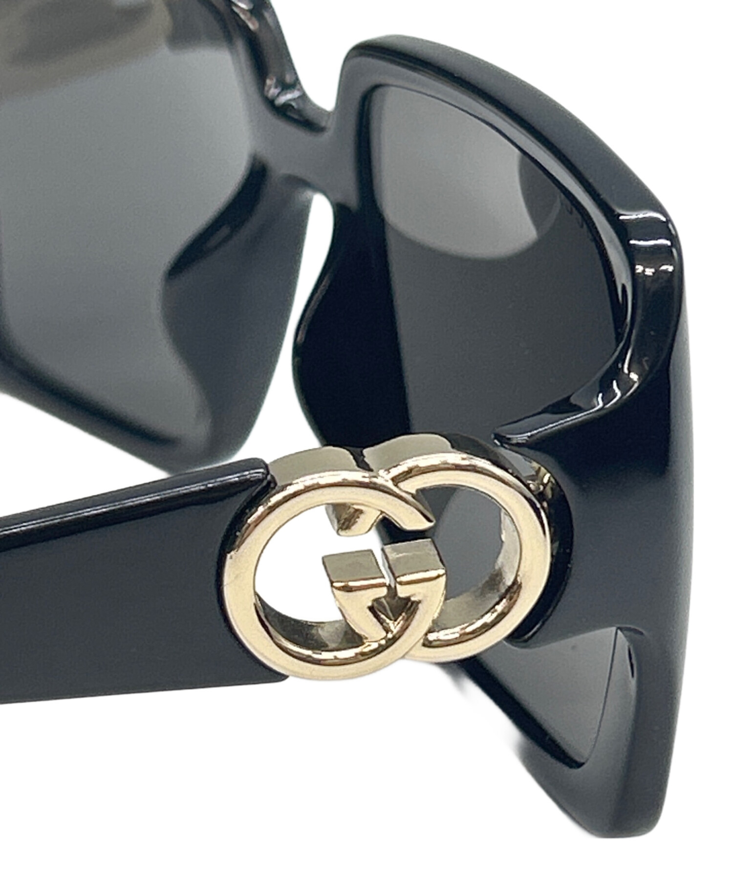 中古・古着通販】GUCCI (グッチ) GGスクエアサングラス ブラック