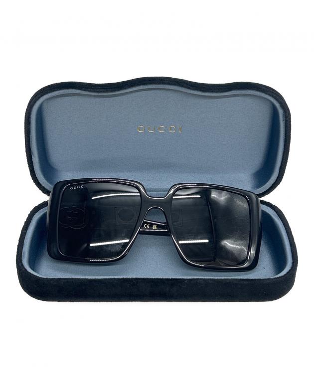 中古・古着通販】GUCCI (グッチ) GGスクエアサングラス ブラック