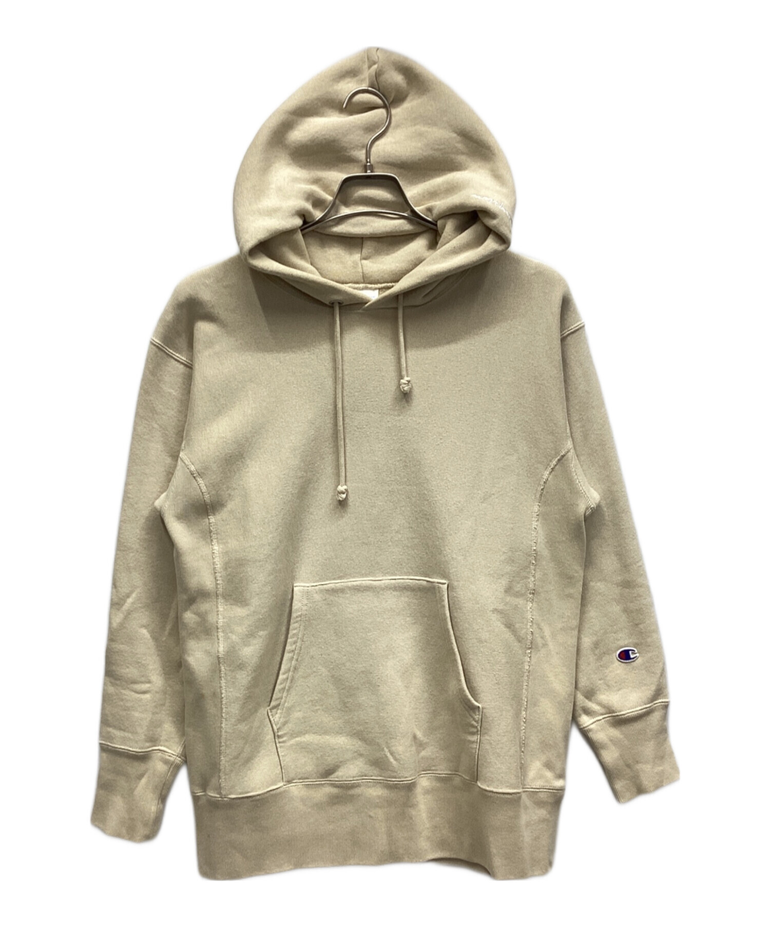 90s champion リバースウィーブ パーカー USA製 ライトベージュ 中古・古着通販】Champion (チャンピオン) リバースウィーブパーカー