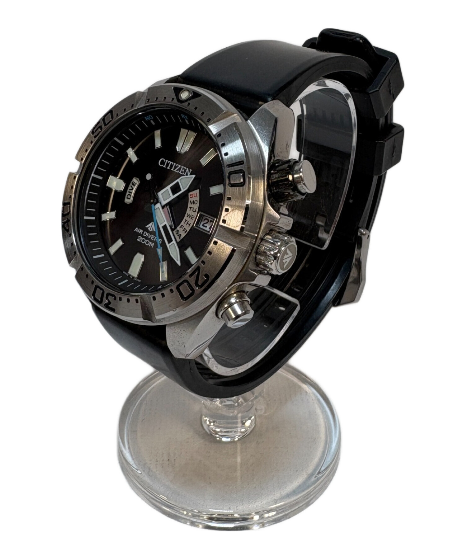 130/稼働 81年 シチズン ダイバー クォーツ スモールサイズ 中古・古着通販】CITIZEN (シチズン) ダイバーズウォッチ ブラック