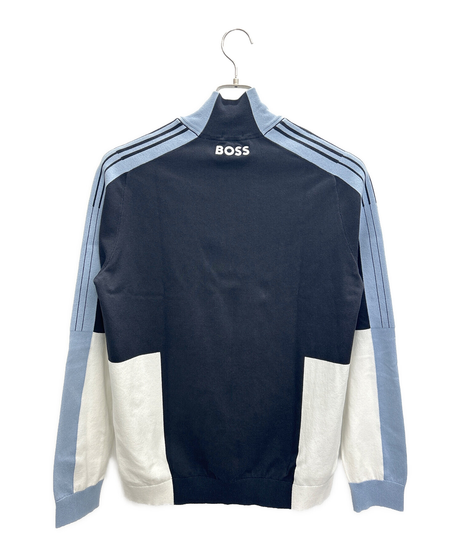 中古・古着通販】BOSS (ボス) 薄手ニット ブラック×ブルー サイズ:L