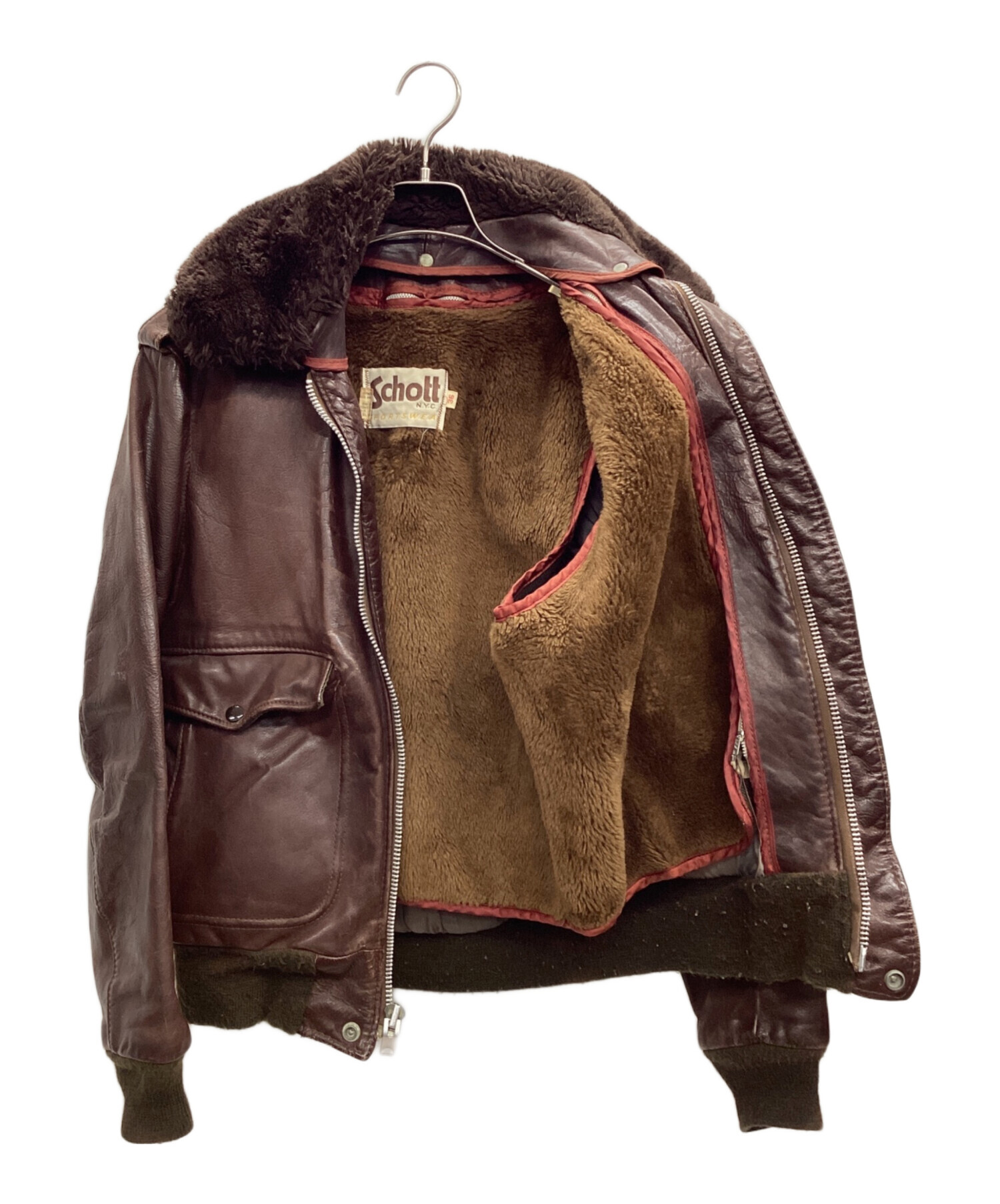 中古・古着通販】Schott (ショット) A2 フライトジャケット ブラウン