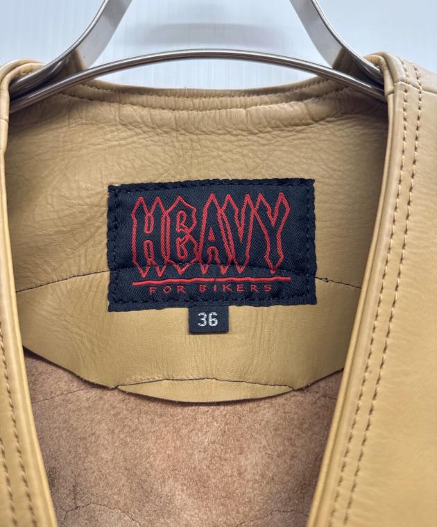 中古・古着通販】HEAVY (ヘビー) レザーベスト ベージュ サイズ:36