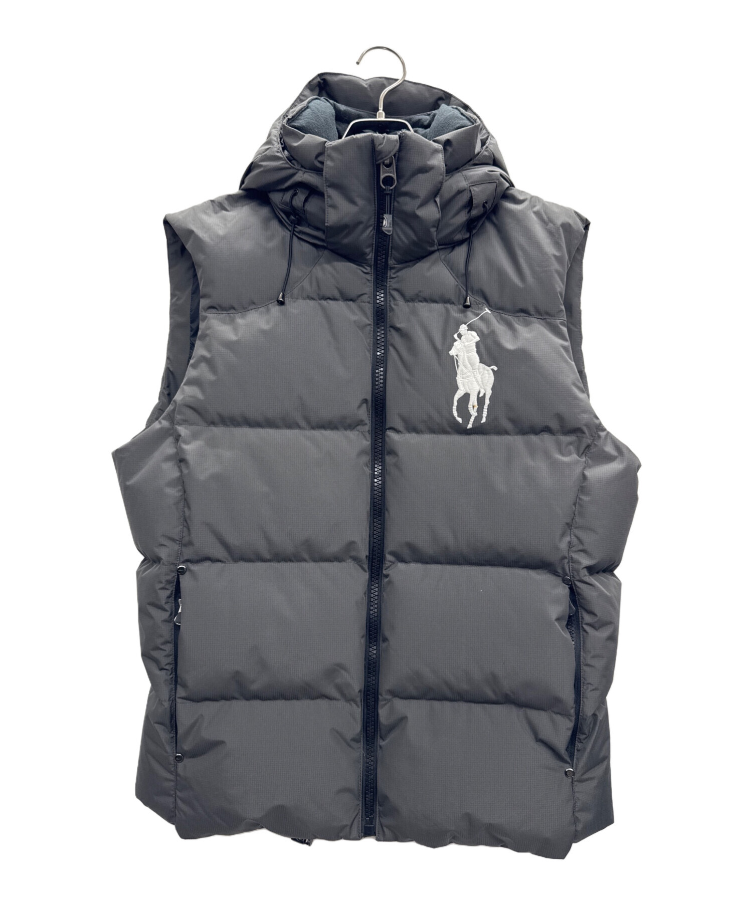 POLO RALPH LAUREN ダウンベスト グレー 中古・古着通販】POLO RALPH LAUREN (ポロ・ラルフローレン) ダウン