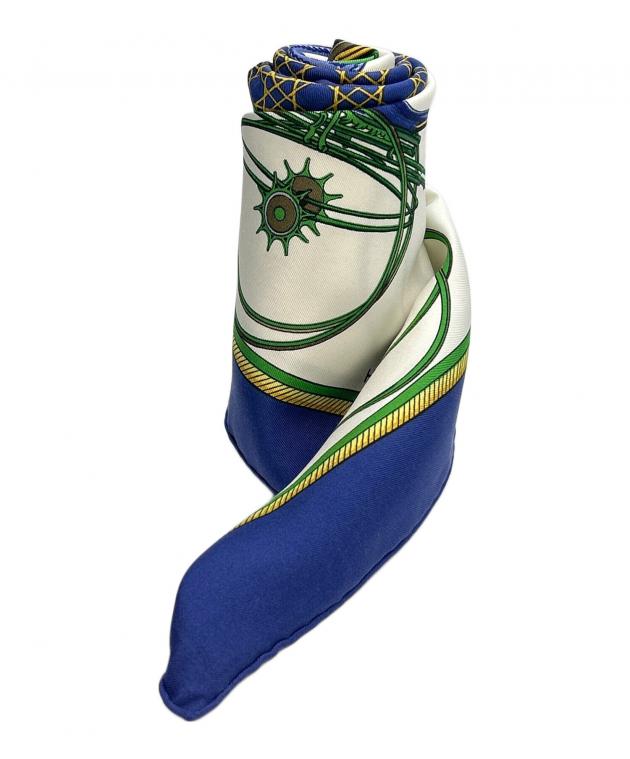 中古・古着通販】HERMES (エルメス) スカーフ カレ90 ブルー｜ブランド