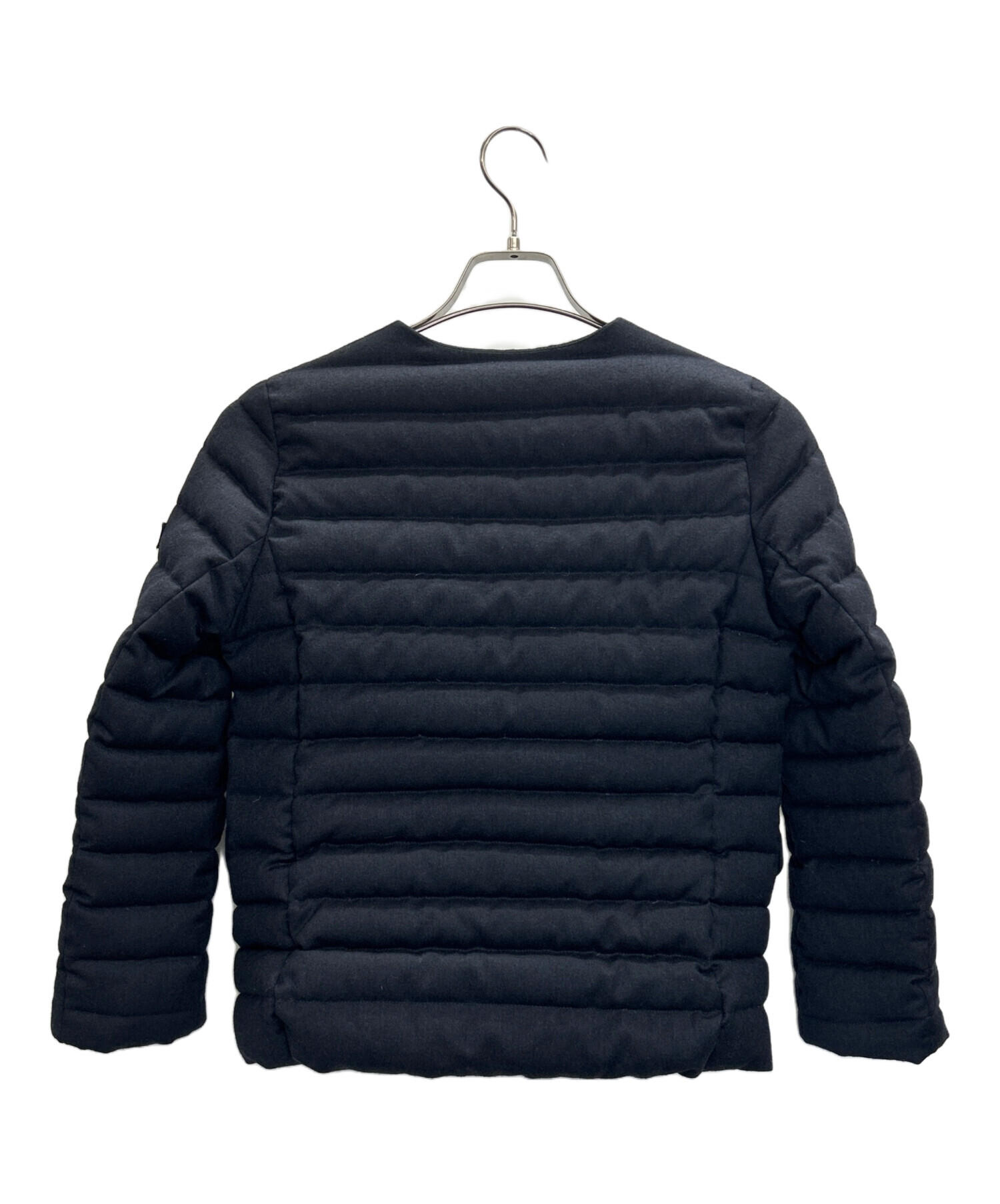 TATRAS ダウンジャケット ネイビー　タトラス　スピノサ ダウン タトラス スピノサ ノーカラー ダウンジャケット フェザー ロゴ