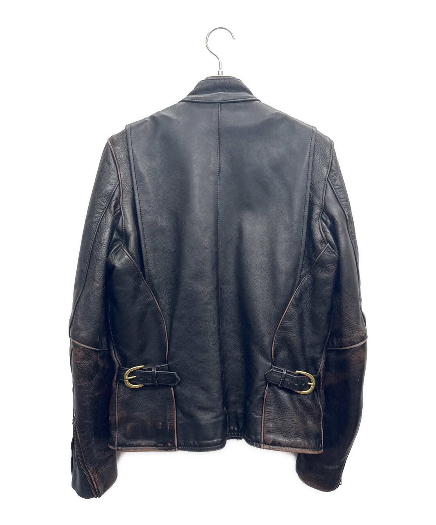 vanson レザー ボンバージャケット 36 中古・古着通販】VANSON (バンソン) レザージャケット ブラック サイズ