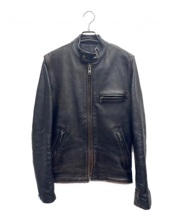 中古・古着通販】VANSON (バンソン) レザージャケット ブラック サイズ