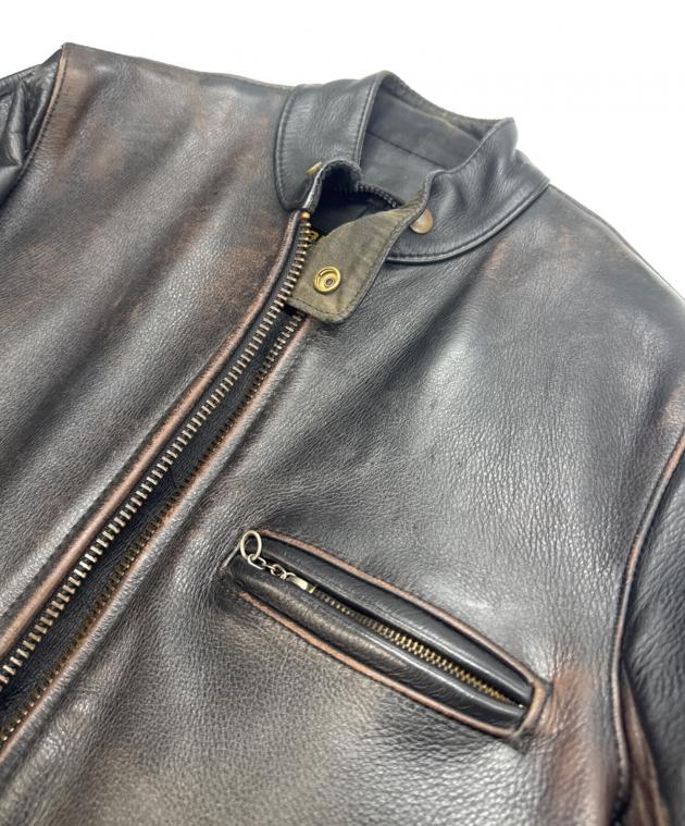 中古・古着通販】VANSON (バンソン) レザージャケット ブラック サイズ