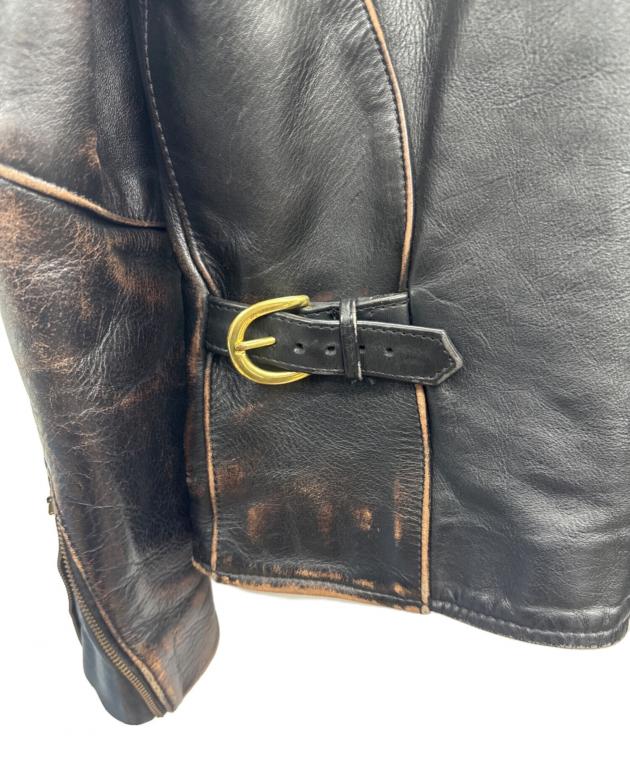 中古・古着通販】VANSON (バンソン) レザージャケット ブラック サイズ