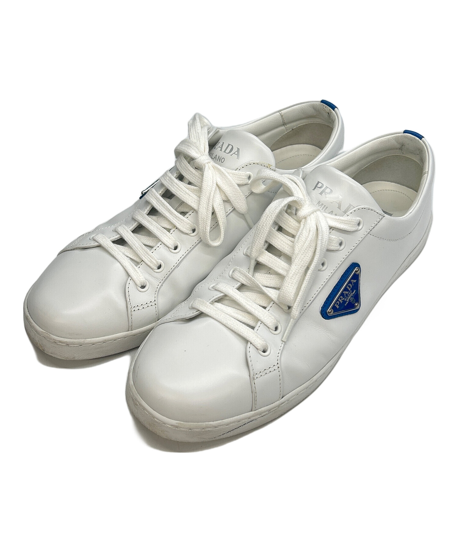 中古・古着通販】PRADA (プラダ) スニーカー LANE ホワイト×ブルー