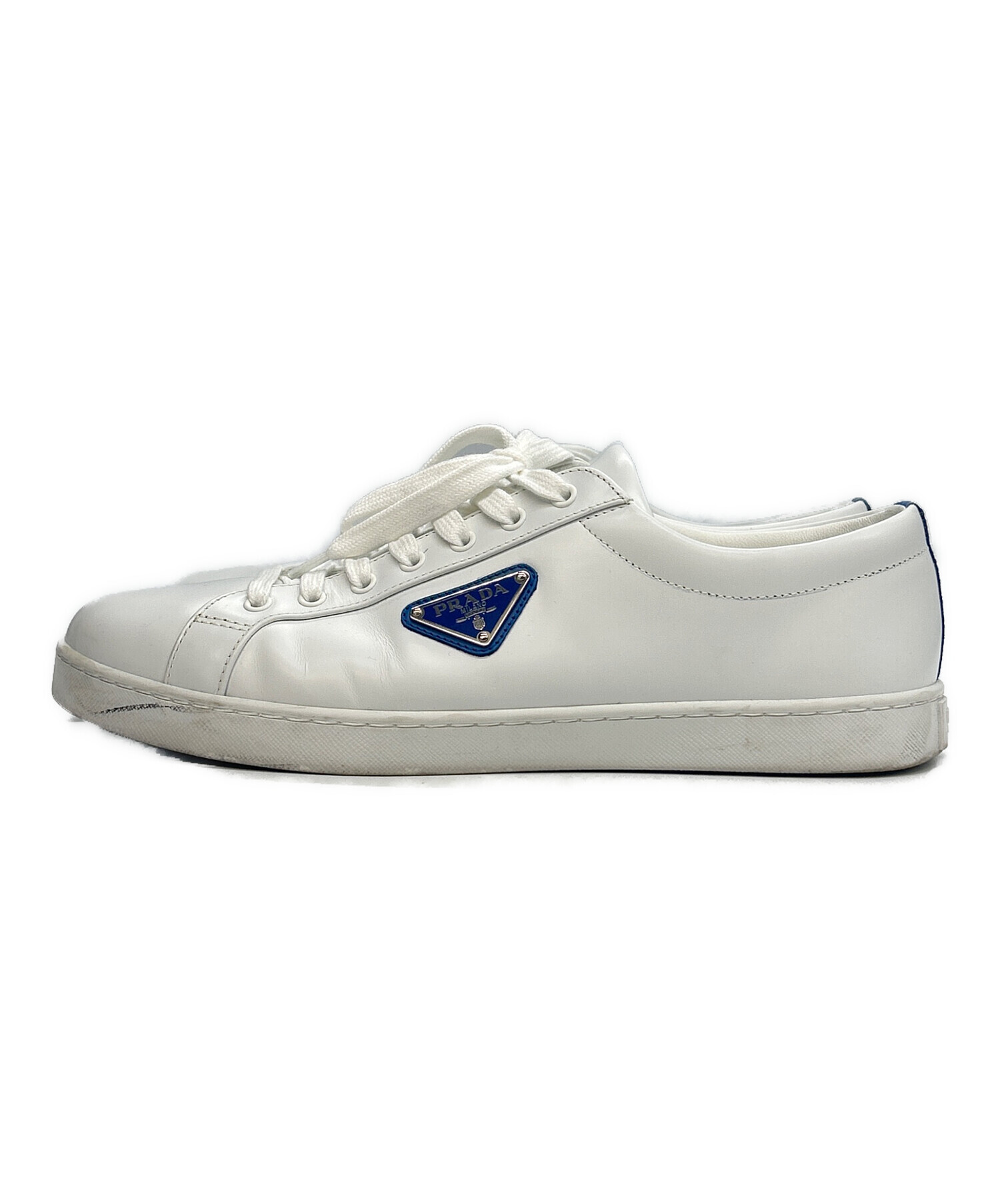 中古・古着通販】PRADA (プラダ) スニーカー LANE ホワイト×ブルー