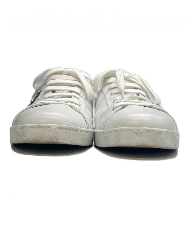 [あす着] プラダ PRADA スニーカー メンズ LANE 中古・古着通販】PRADA (プラダ) スニーカー LANE ホワイト×ブルー