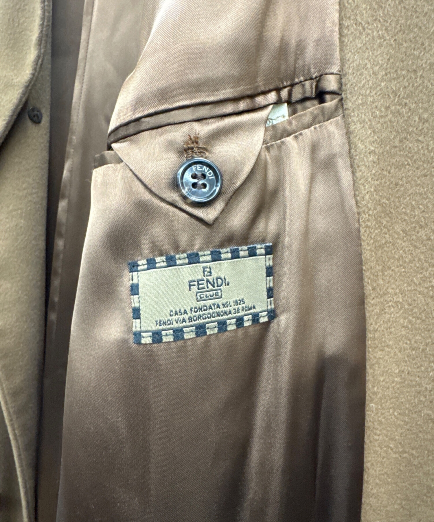 中古・古着通販】FENDI (フェンディ) カシミヤコート ブラウン サイズ