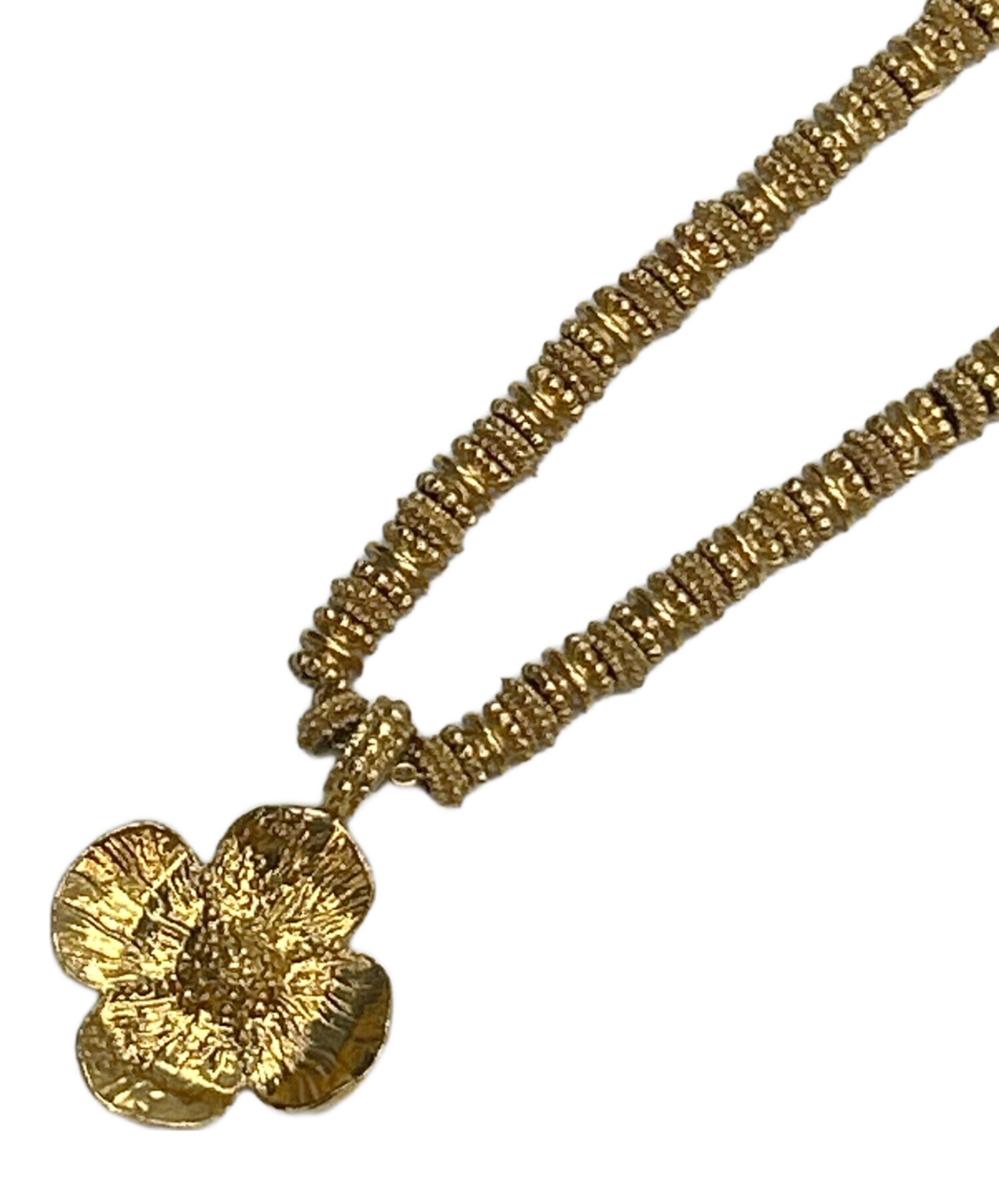 【希少】イヴサンローラン フラワー ネックレス ヴィンテージ 超希少イヴ・サンローランヴィンテージフラワーネックレス