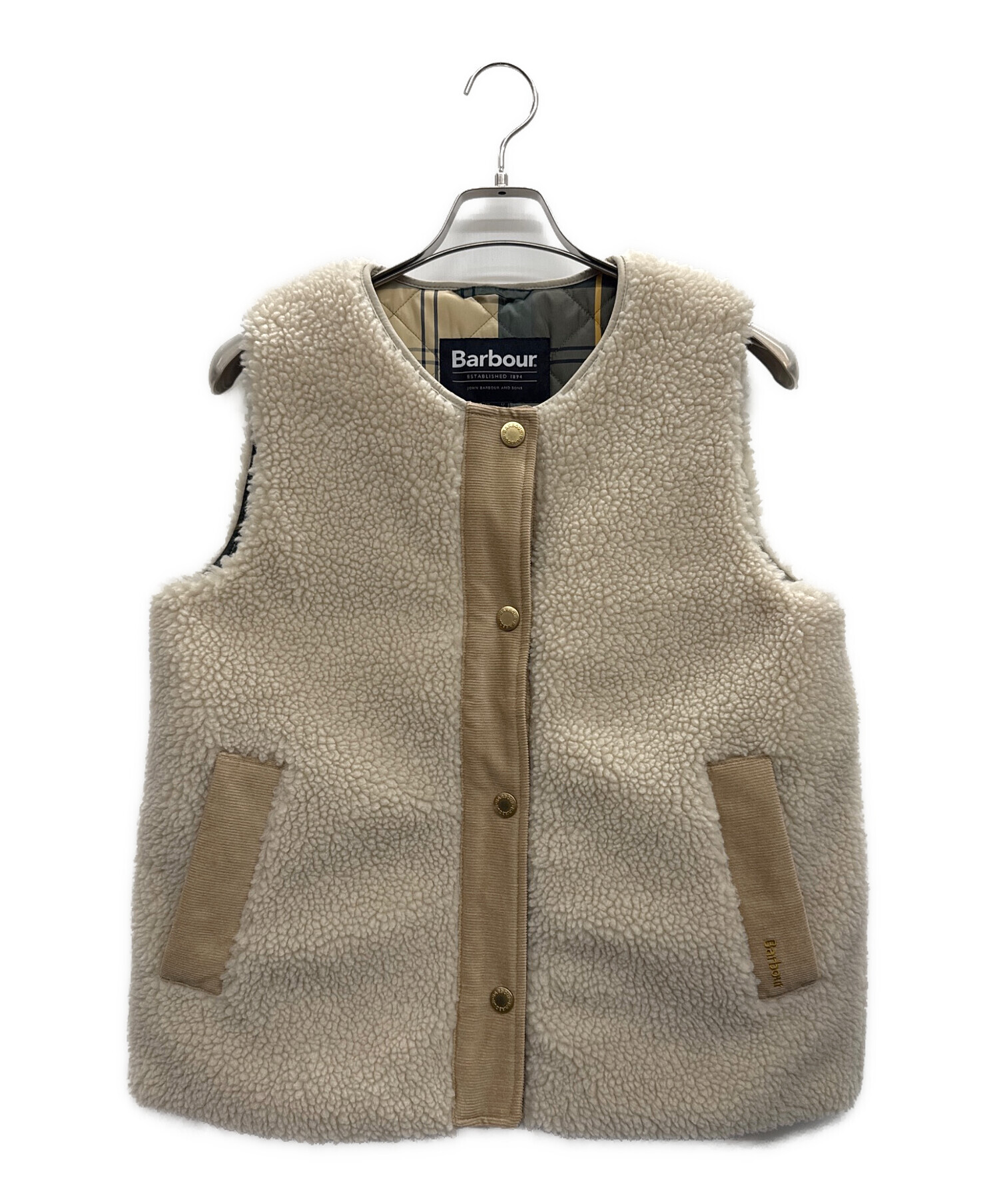 バブアー　ボア　ベスト　ライナー　ベージュ　クリーム　12 バブアー ボア ベスト ライナー ベージュ クリーム 12 Barbour ベスト