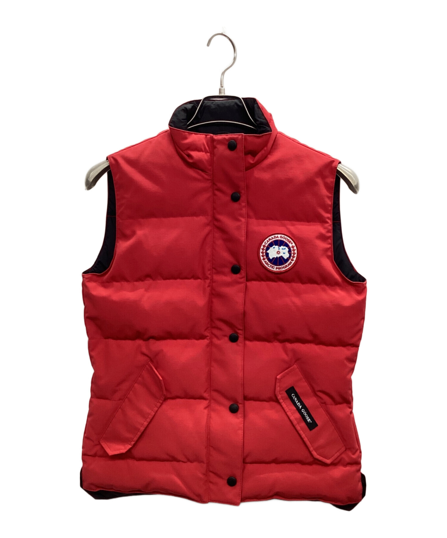 カナダグース　ダウンベスト　レッド　S 中古・古着通販】CANADA GOOSE (カナダグース) ダウンベスト レッド
