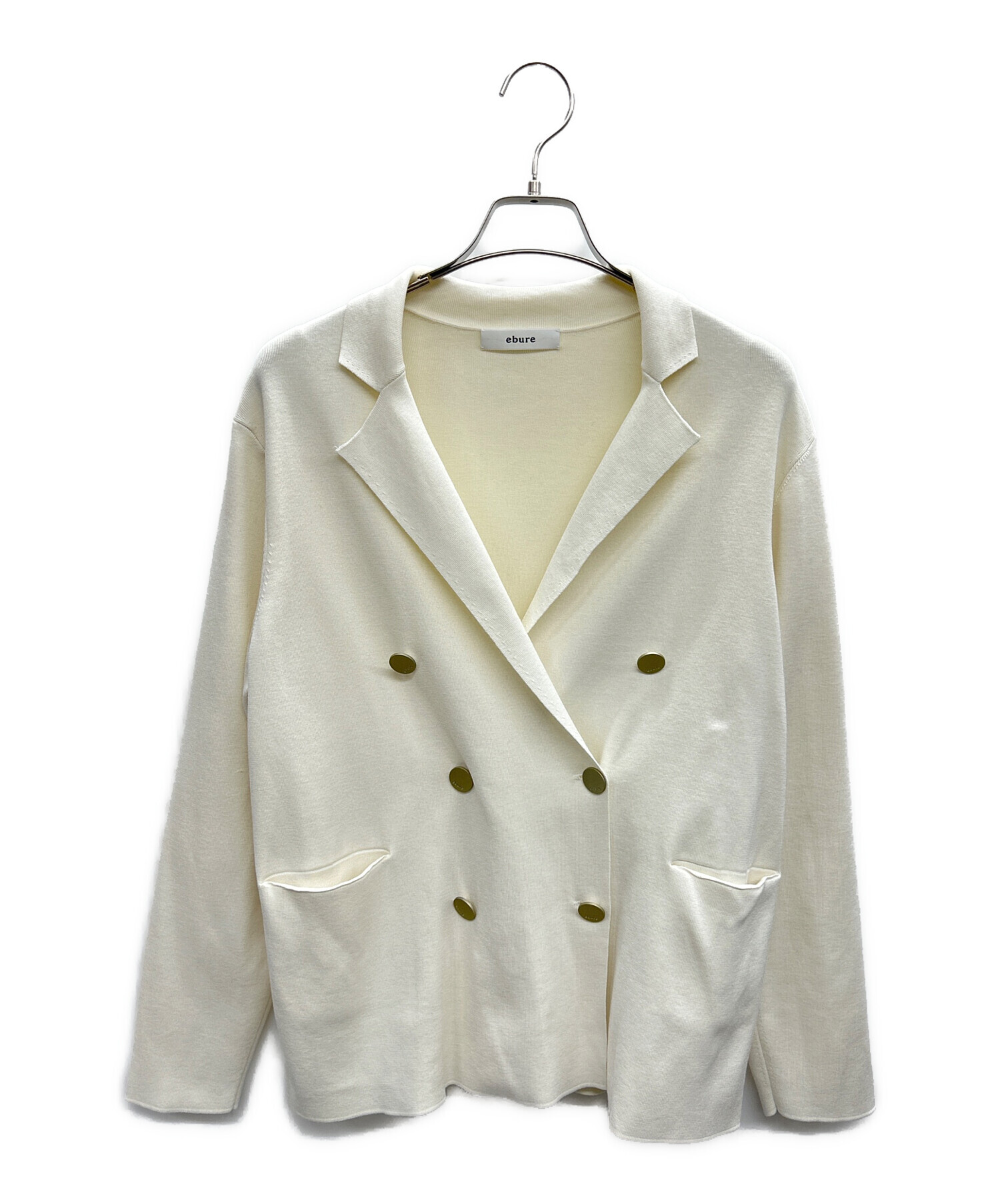 中古・古着通販】EBURE (エブール) コットン シルク ニット ジャケット