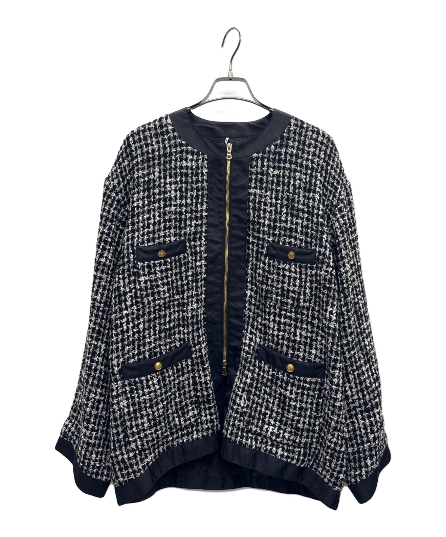 m's braque ツイードミリタリージャケット　エムズブラック 中古・古着通販】m's braque (エムズブラック) ツイードジャケット