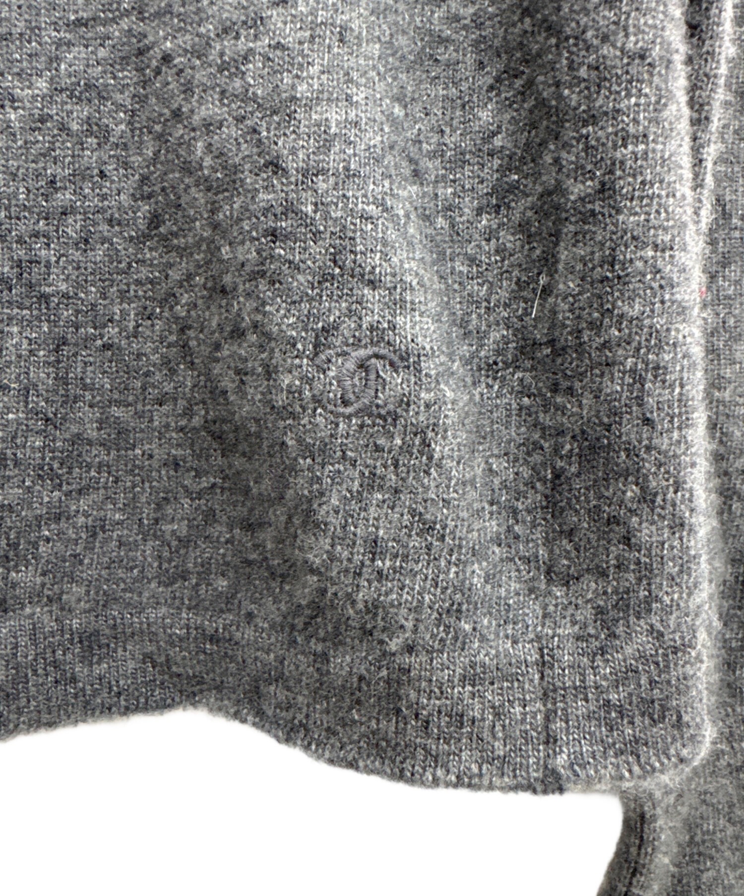 中古・古着通販】CHANEL (シャネル) カシミヤカーディガン グレー