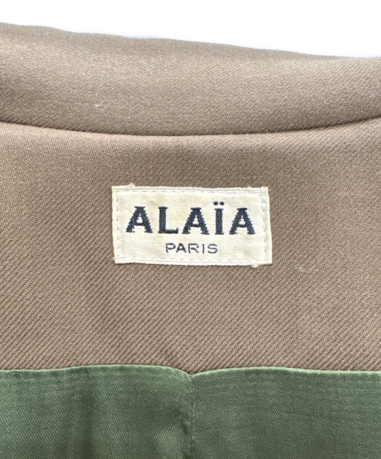 中古・古着通販】ALAIA (アライア) ウールコート グリーン サイズ:40