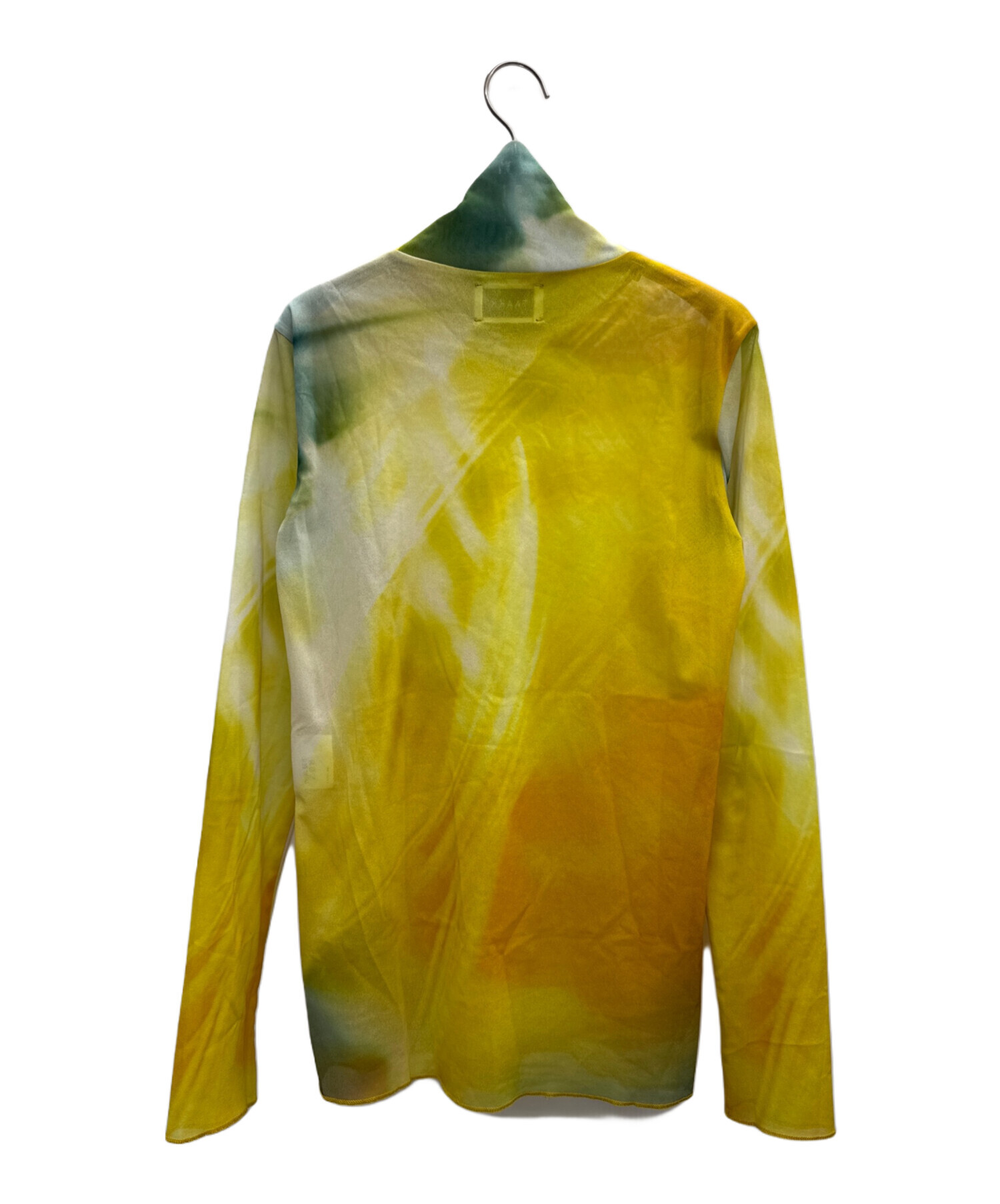 中古・古着通販】TAAKK (ターク) HIGH NECK TULLE T-SHIRTS イエロー