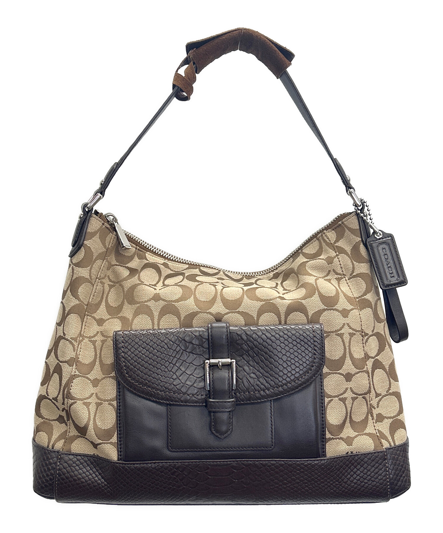 中古・古着通販】COACH (コーチ) ショルダーバッグ シグネチャー