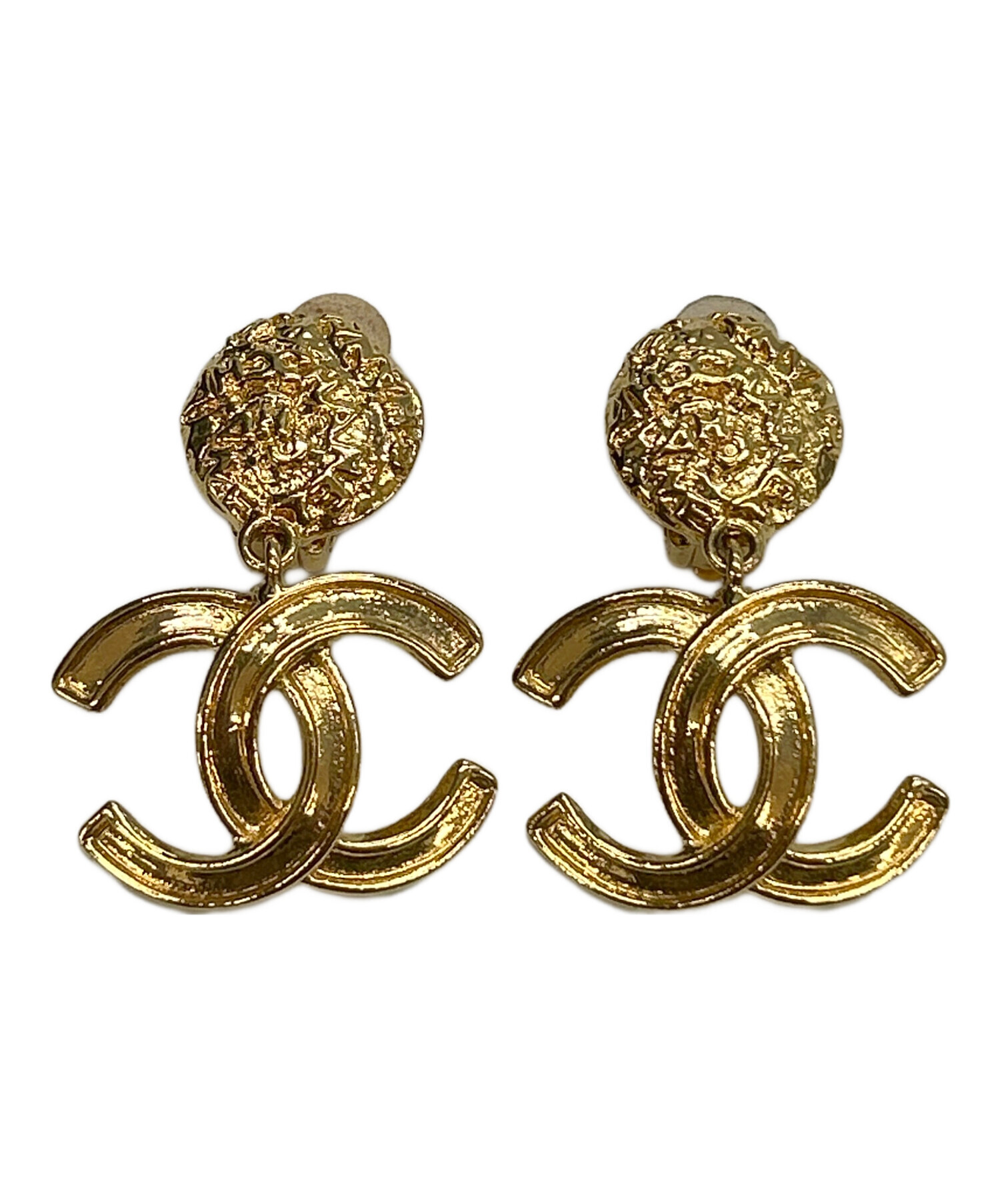 お値下げ　シャネル　イヤリング　ヴィンテージ　ゴールド 中古・古着通販】CHANEL (シャネル) スウィングイヤリング ゴールド