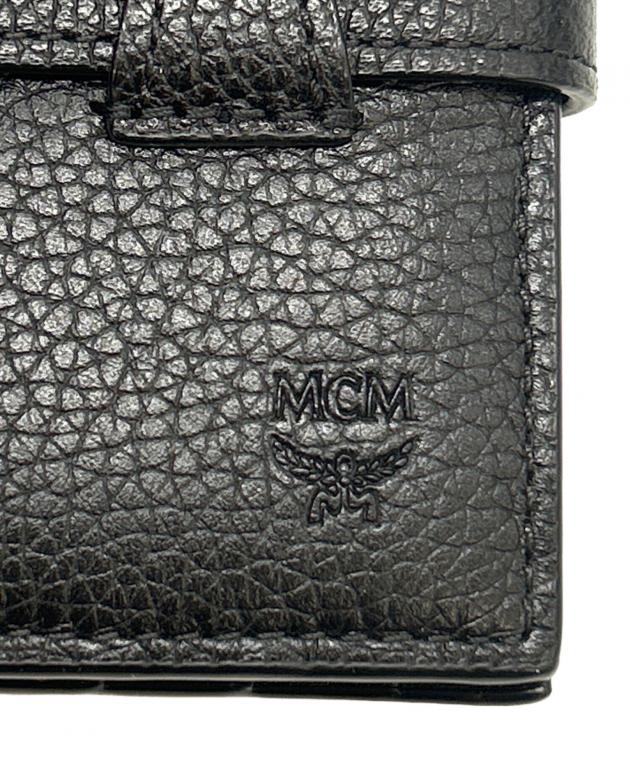 MCM財布☆再値下げ 中古・古着通販】MCM (エムシーエム) 2つ折り財布 ブラック｜ブランド