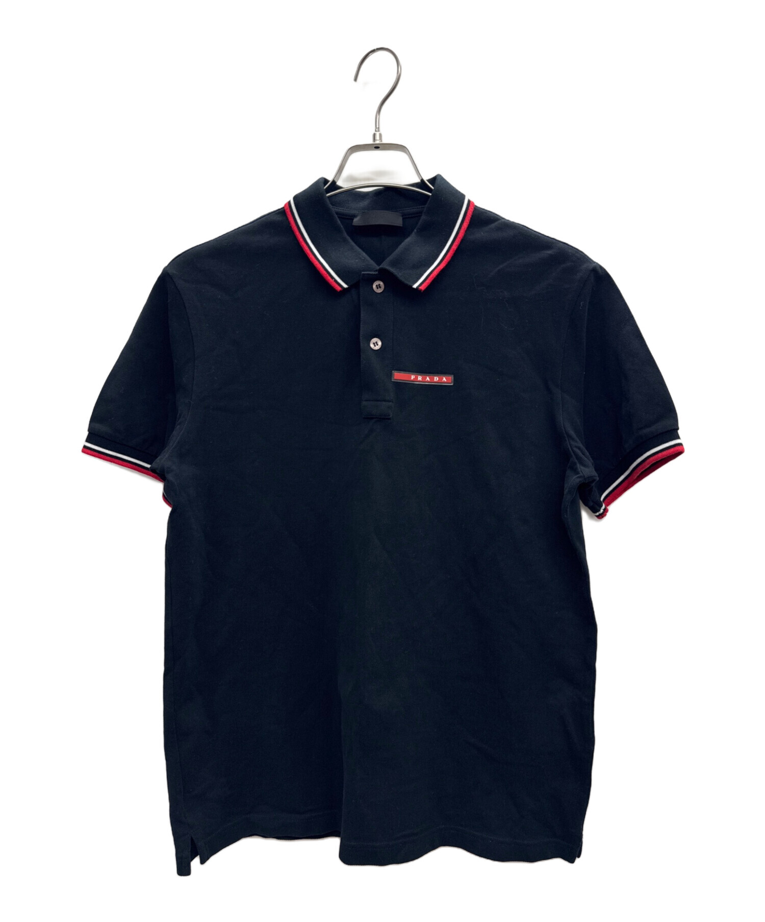 中古・古着通販】PRADA (プラダ) Logo Design Polo ブラック サイズ:L