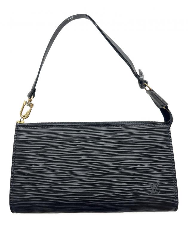 エピ ヴィトン ルイ ブラック エピ ノワール アクセソワール VUITTON LOUIS 【美品】 ポシェットアクセソワール レザー M40632 ノワール バッグ