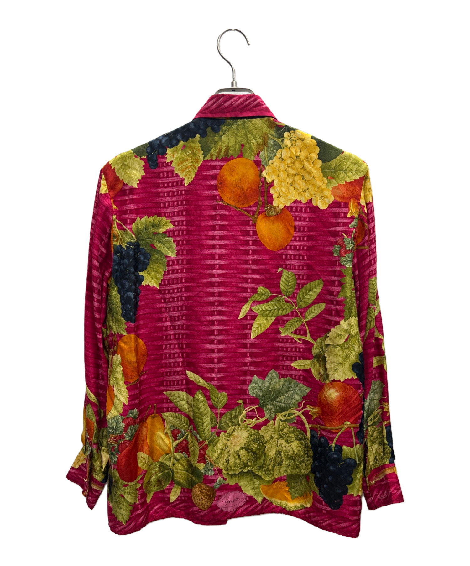 中古・古着通販】GUCCI (グッチ) 長袖シルクシャツ ピンク サイズ:40