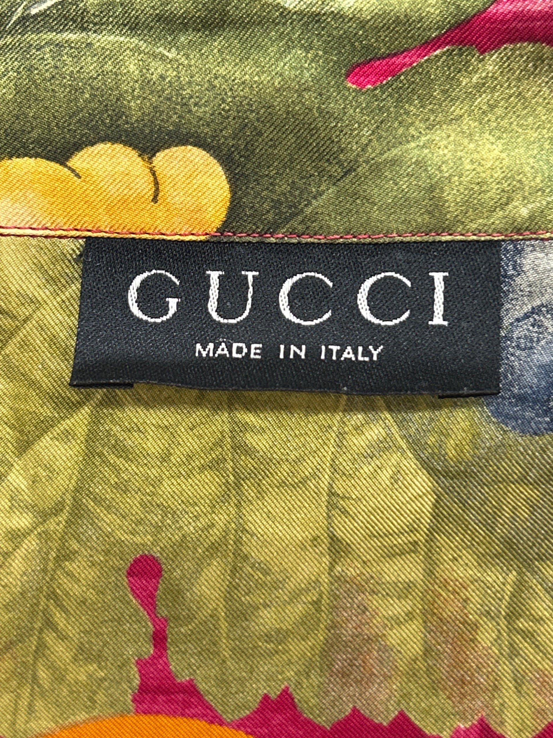 中古・古着通販】GUCCI (グッチ) 長袖シルクシャツ ピンク サイズ:40