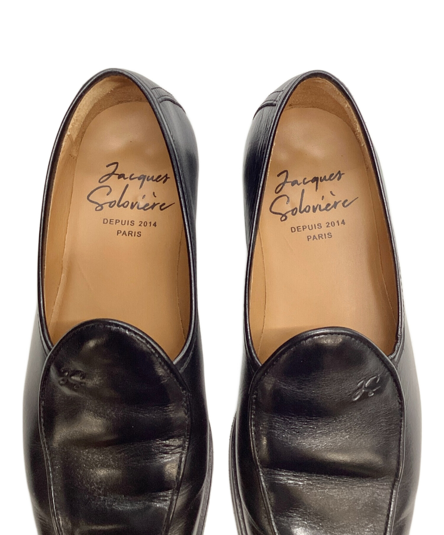 中古SOLOVIERE ソロヴィエール MATTHIEU 型押し レザー 42 中古・古着通販】Jacques Soloviere (ジャック ソロヴィエール) レザー