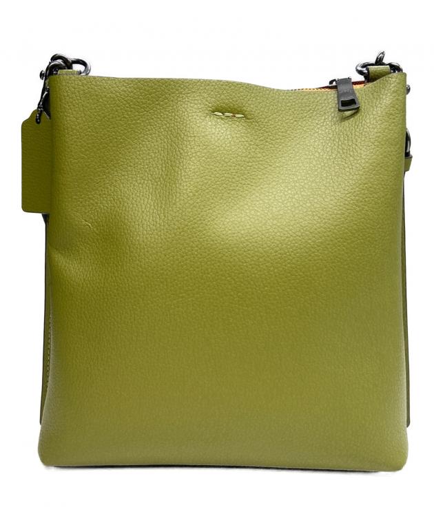 未使用級✨️コーチ 2way バケットバッグ 肩がけ モリー PVC レザー 茶 中古・古着通販】COACH (コーチ) モリーバケットバッグ 2WAY グリーン